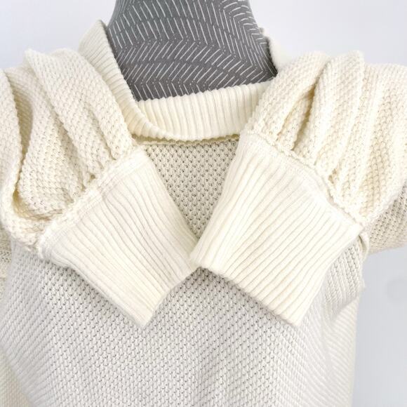 Free People Oversized Cozy Sweater Frenchnilla Cream She’s A Keeper Size M - Picture 5 of 12